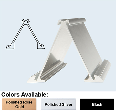 Double Sided Holder 1/16x1-1/4x6 Silver
